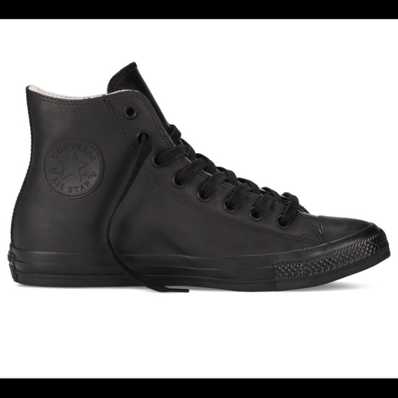 all black waterproof converse